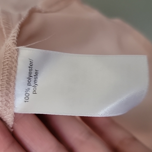 Maurice's Girly Dressy Office Size 1X Sheer Pink Ruffle Bell Sleeve Blouse - Picture 6 of 10